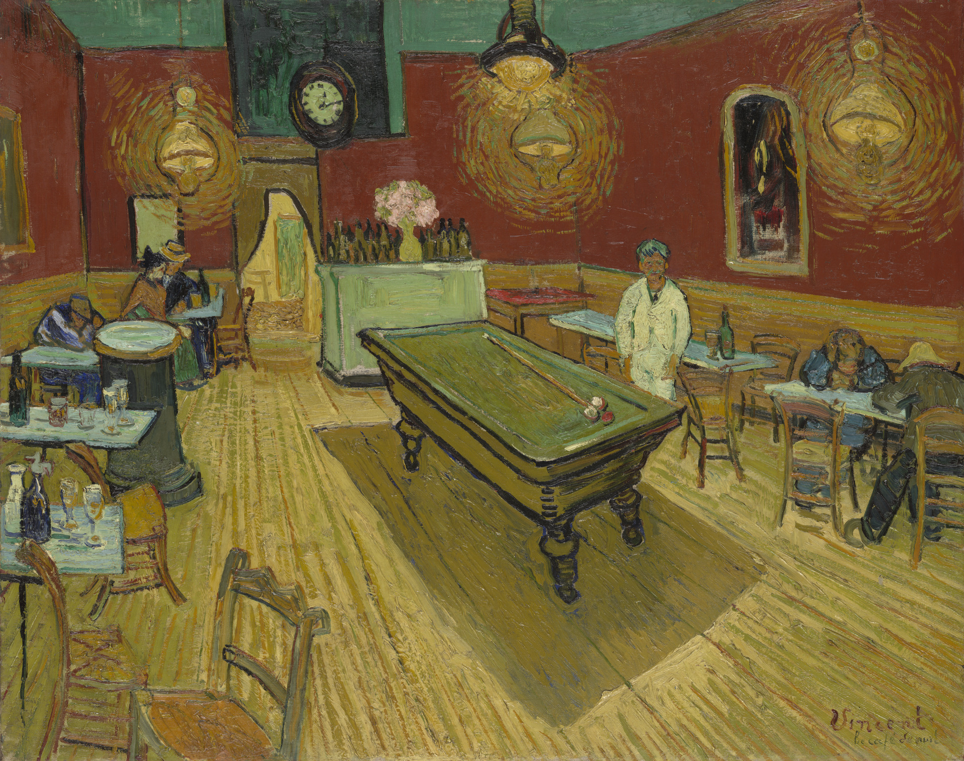 Картина Ван Гога Ночное кафе на площади Ламартин в Арле 1888